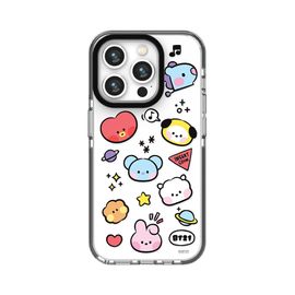 [S2B] BT21 Minini Clear Line Case - Smartphone Bumper Camera Guard iPhone Galaxy BTS Case - Made in Korea